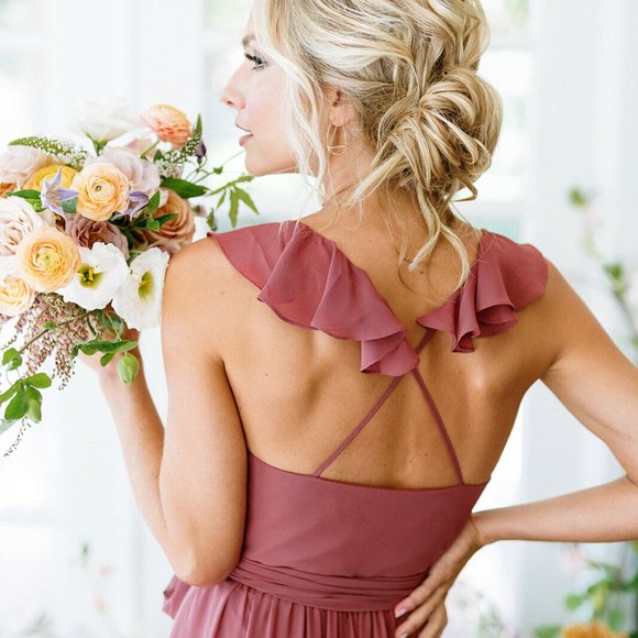 Revelry Valerie Chiffon Faux Wrap Dress *Color: SAGE* - Picture 3 of 6